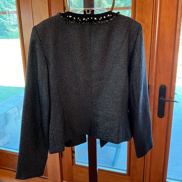 Tahari Navy and Silver Tweed Skirt Set - Picture 11 of 15